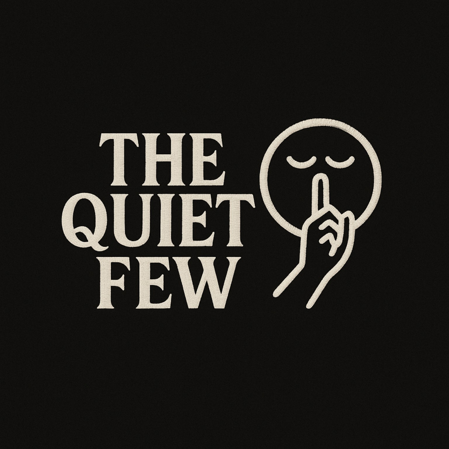 The Quiet Few wordmark and shushing icon